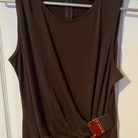 Michael Kors Brown dress w gold buckle size large - Picture 5 of 5